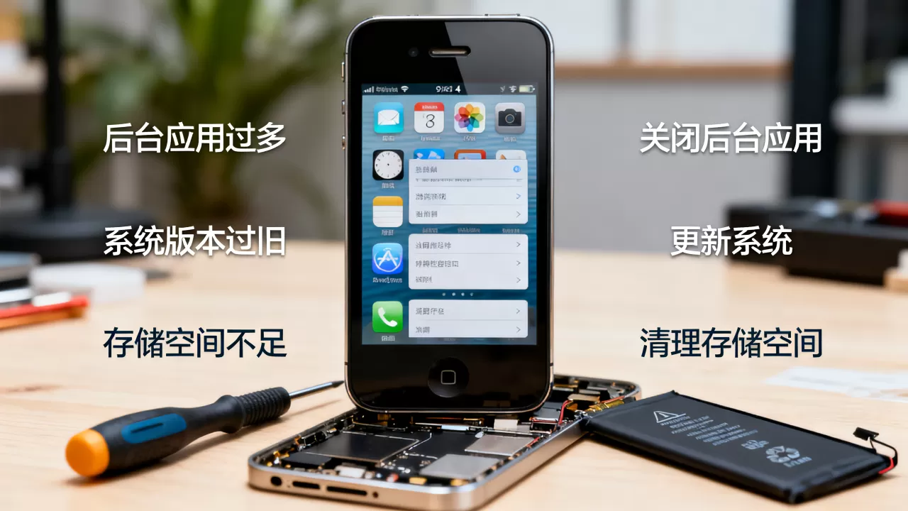 iPhone4卡顿严重怎么解决？，卡顿原因是什么