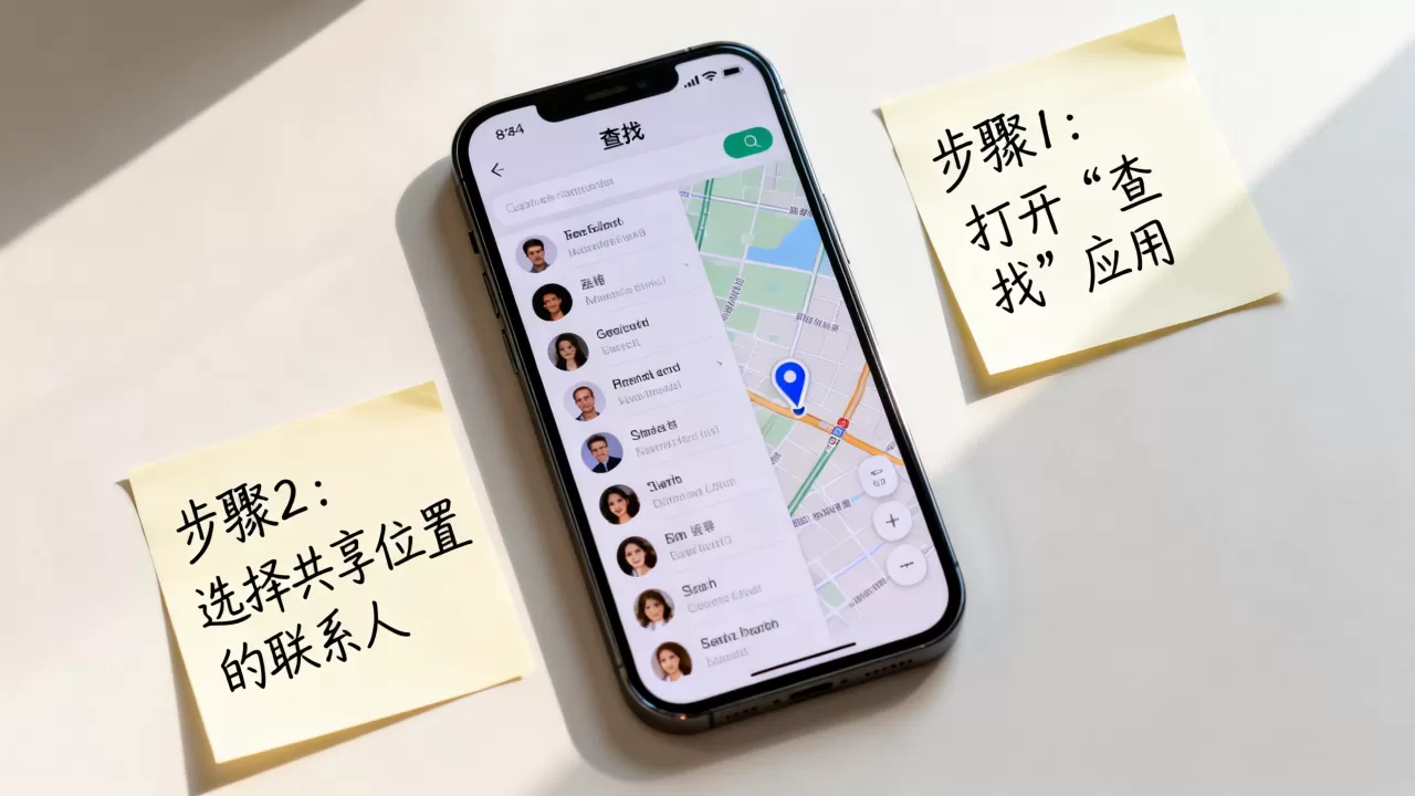 在iPhone上如何查看位置共享，苹果手机位置共享怎么查看