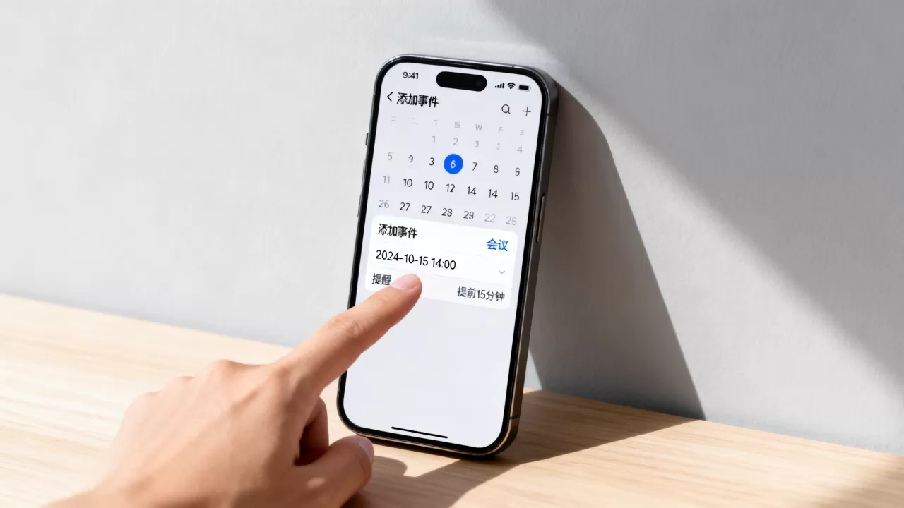 iphone日历如何添加事件？，iphone日历添加事件提醒怎么设置