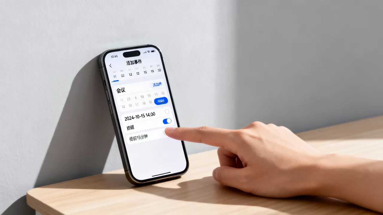 iphone日历如何添加事件？，iphone日历添加事件提醒怎么设置