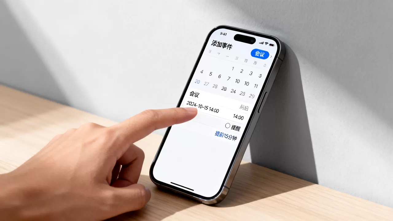 iphone日历如何添加事件？，iphone日历添加事件提醒怎么设置
